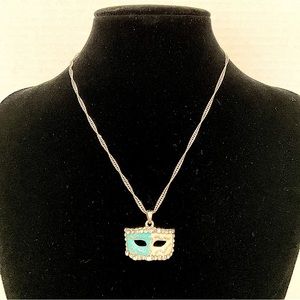 Masquerade Mask Pendant Necklace